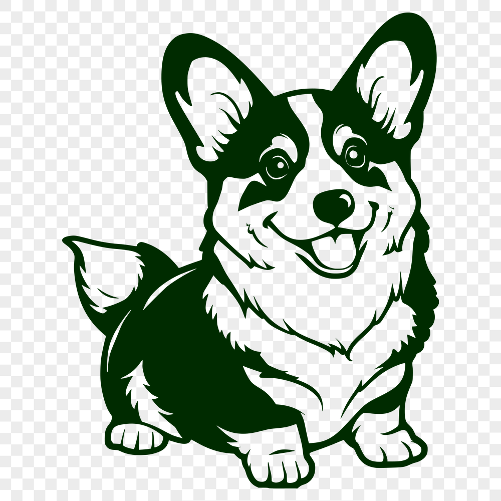 Free Cute Corgi Vector Drawing