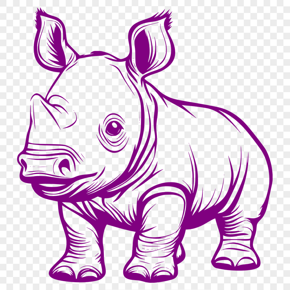 Free Unique Rhino Template DXF - Commercial Use