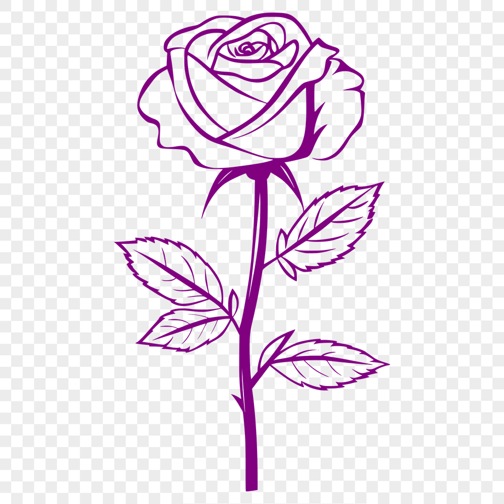 Rose Printable Image In PDF File Format For Free Download