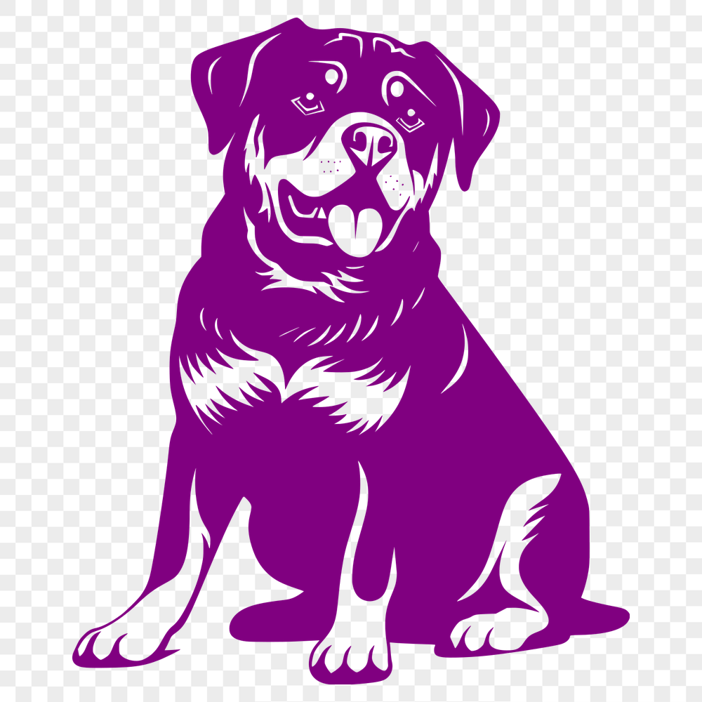 Sitting Rottweiler Clipart