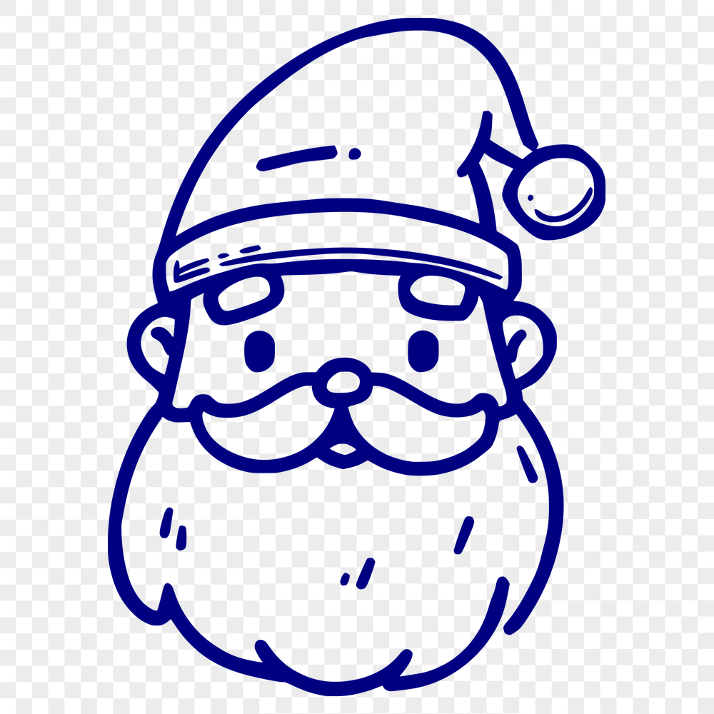 Unique Santa Digital Drawing