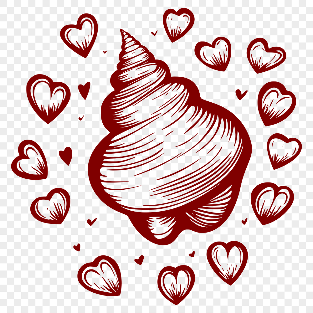 Beautiful Seashell In SVG For Free Download