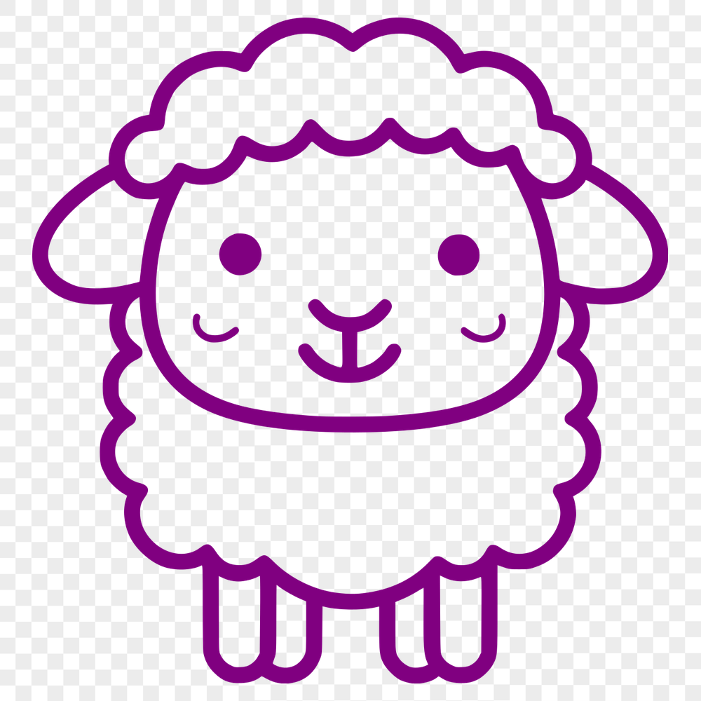 Stunning Sheep Vector Drawing