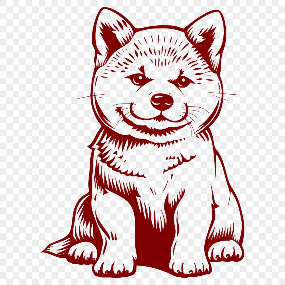 Artistic Shiba Inu DXF