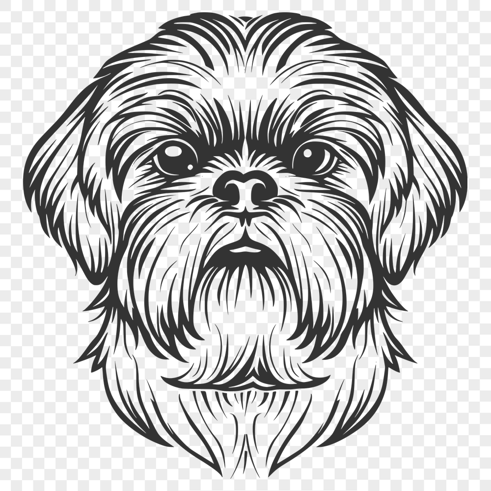 Artistic Shih Tzu Digital Artwork