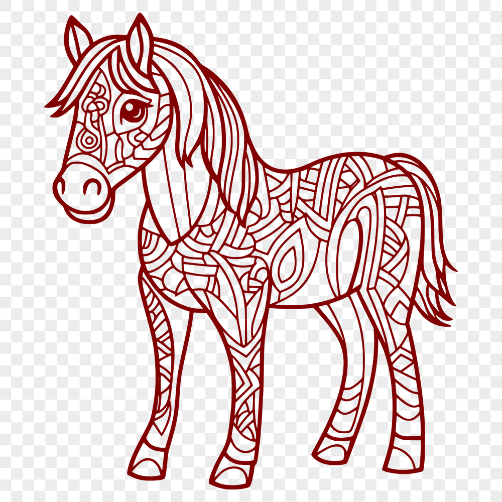 Creative Horse Printable Artwork - Free SVG Download