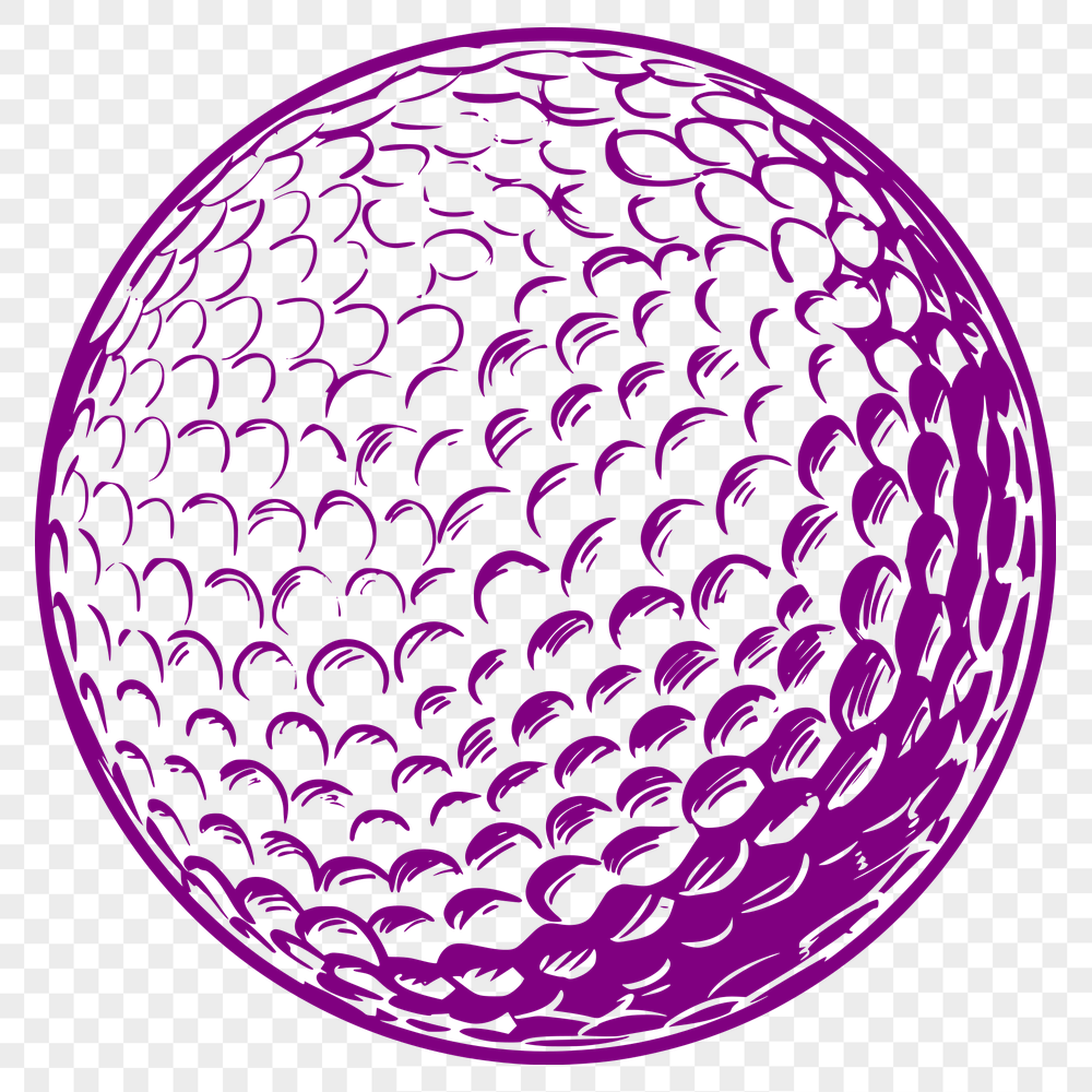 Unique Golf Ball Digital Drawing