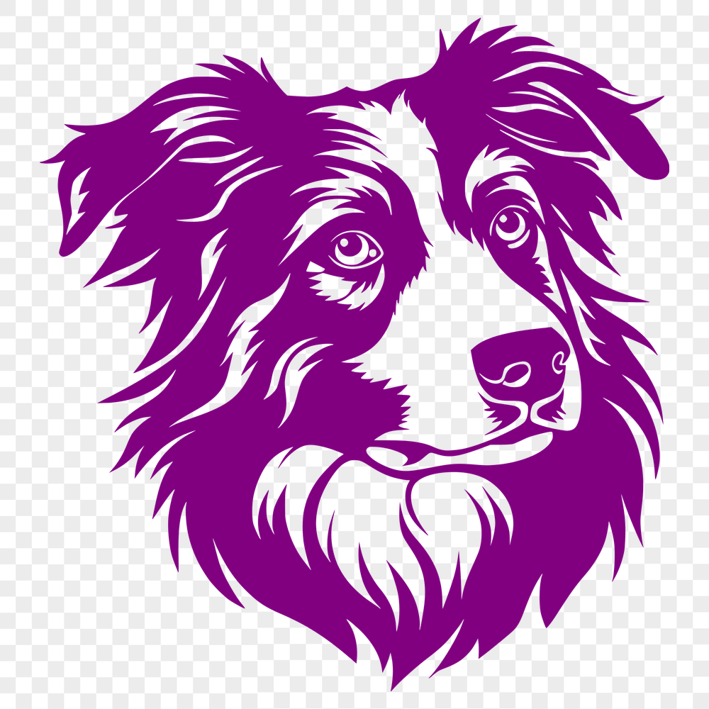 Free Unique Australian Shepherd Vector Drawing