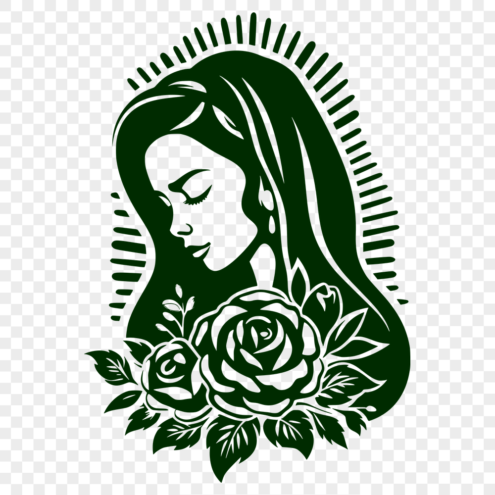 Unique Virgin Mary Digital Art