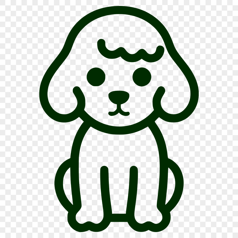 Free Sitting Poodle PNG