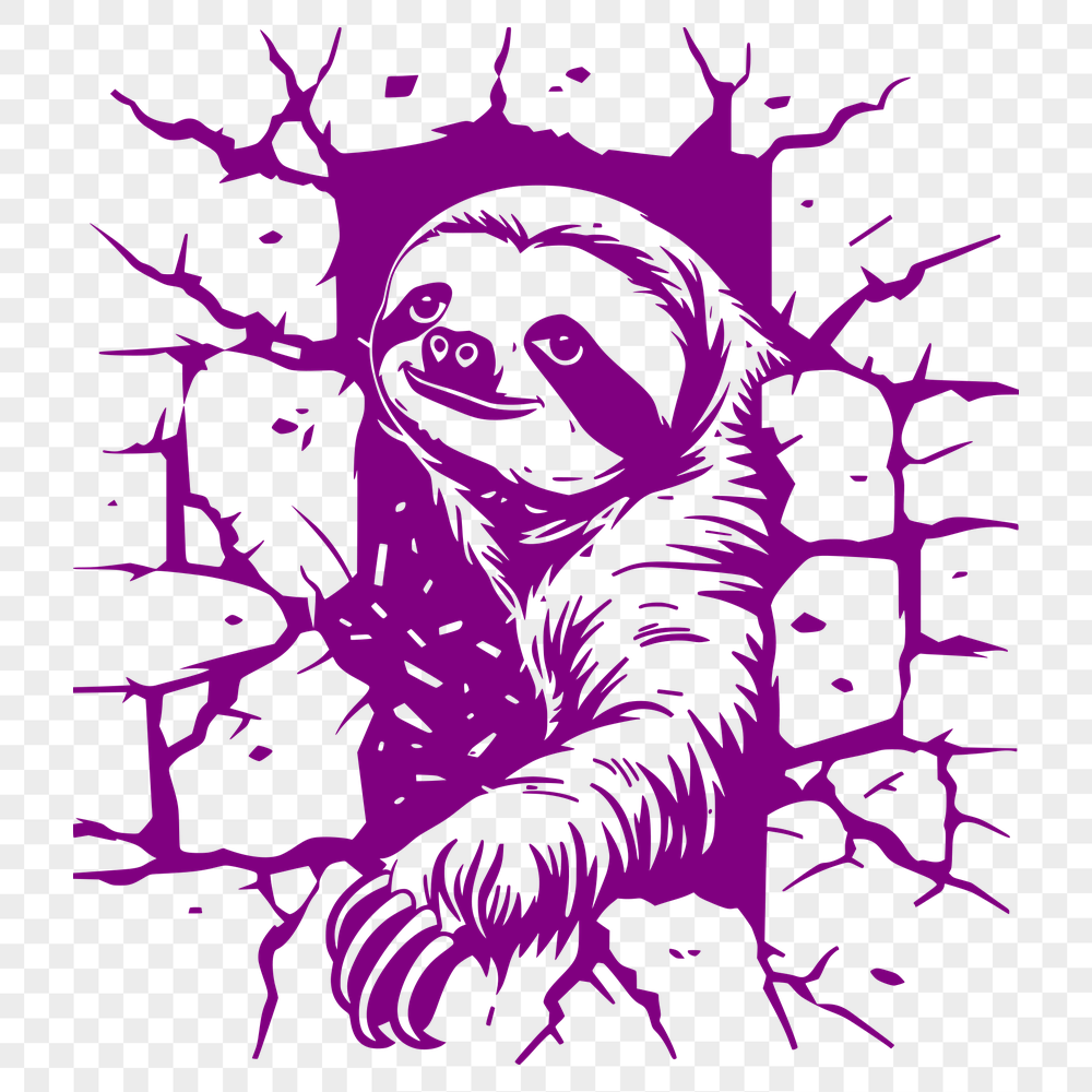 Unique Sloth Decal