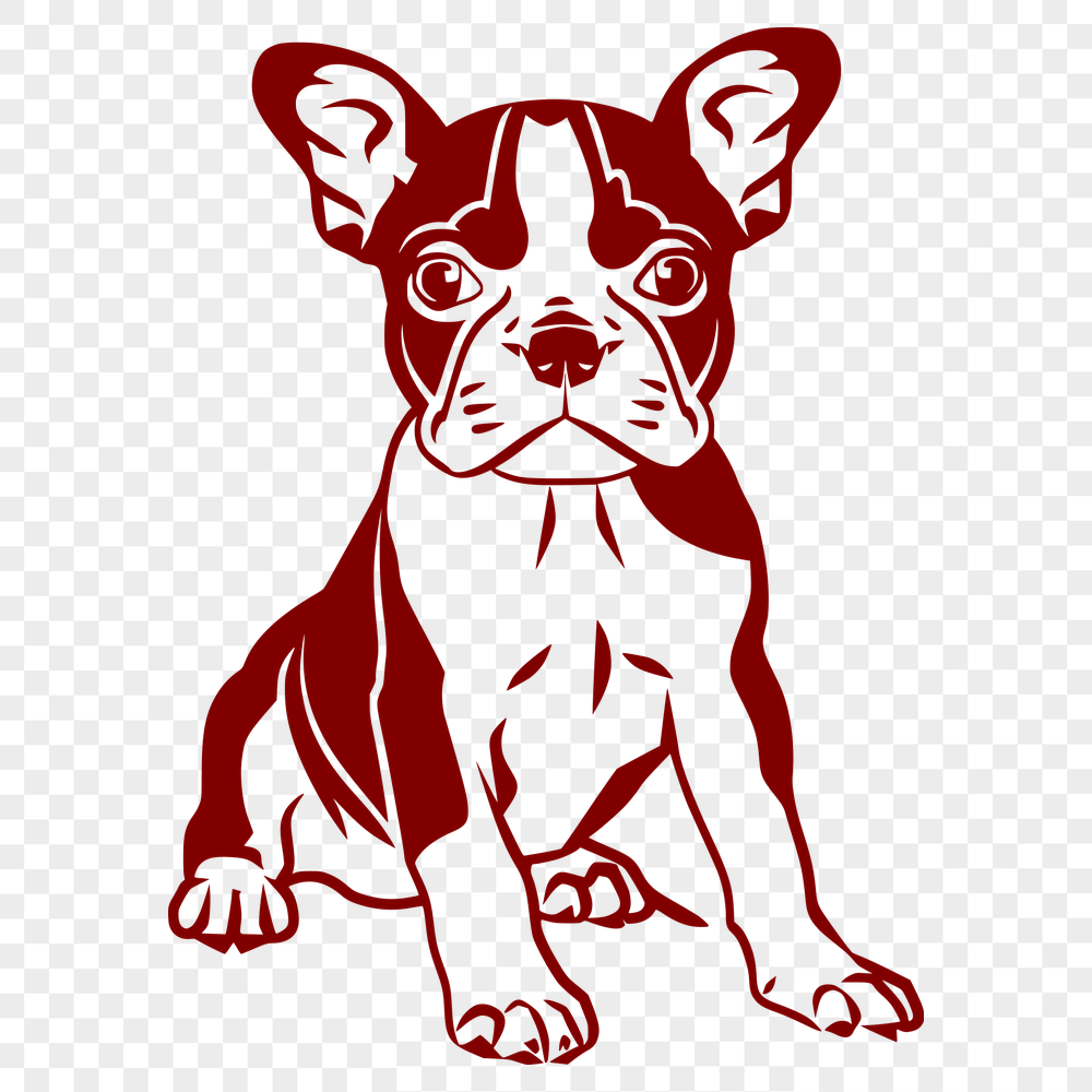 Artistic Sitting Dog Vector Image