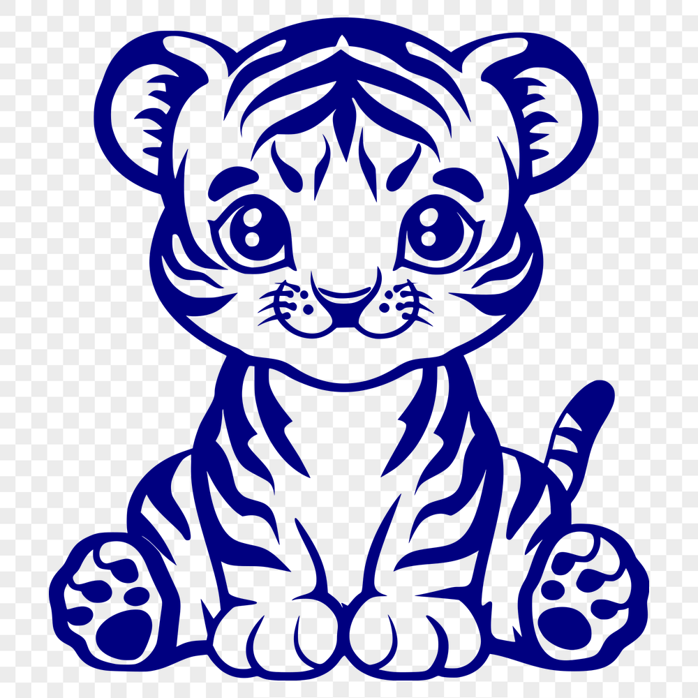 Free Unique Tiger Vector Drawing