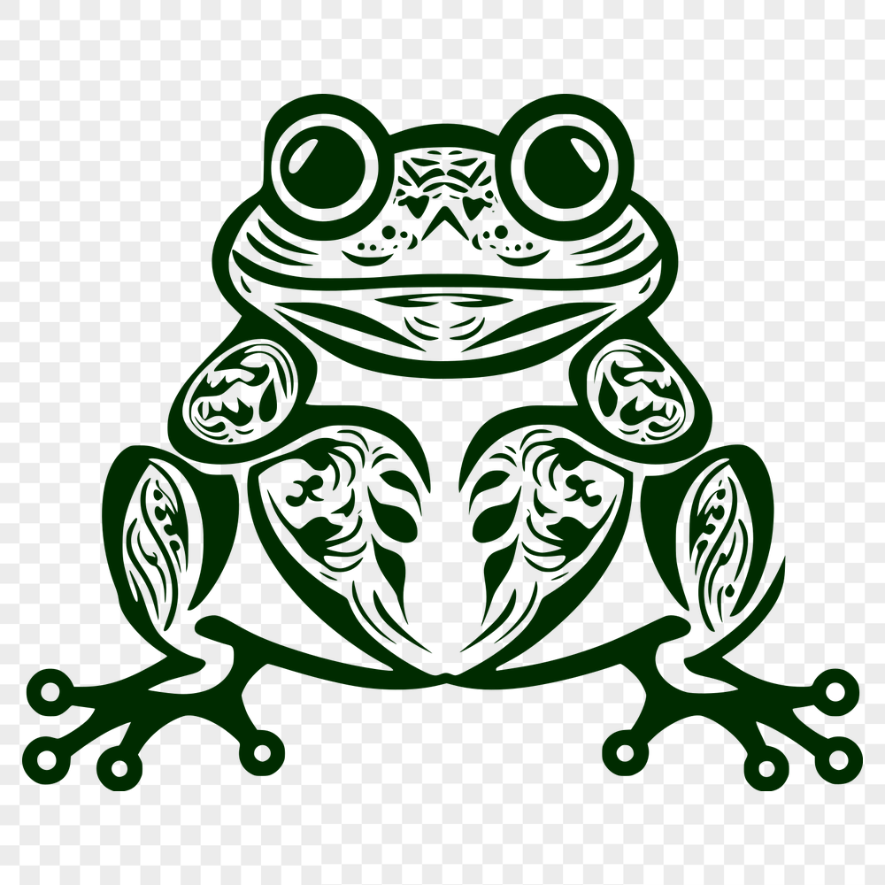 Artistic Toad SVG, PNG, PDF And DXF Files