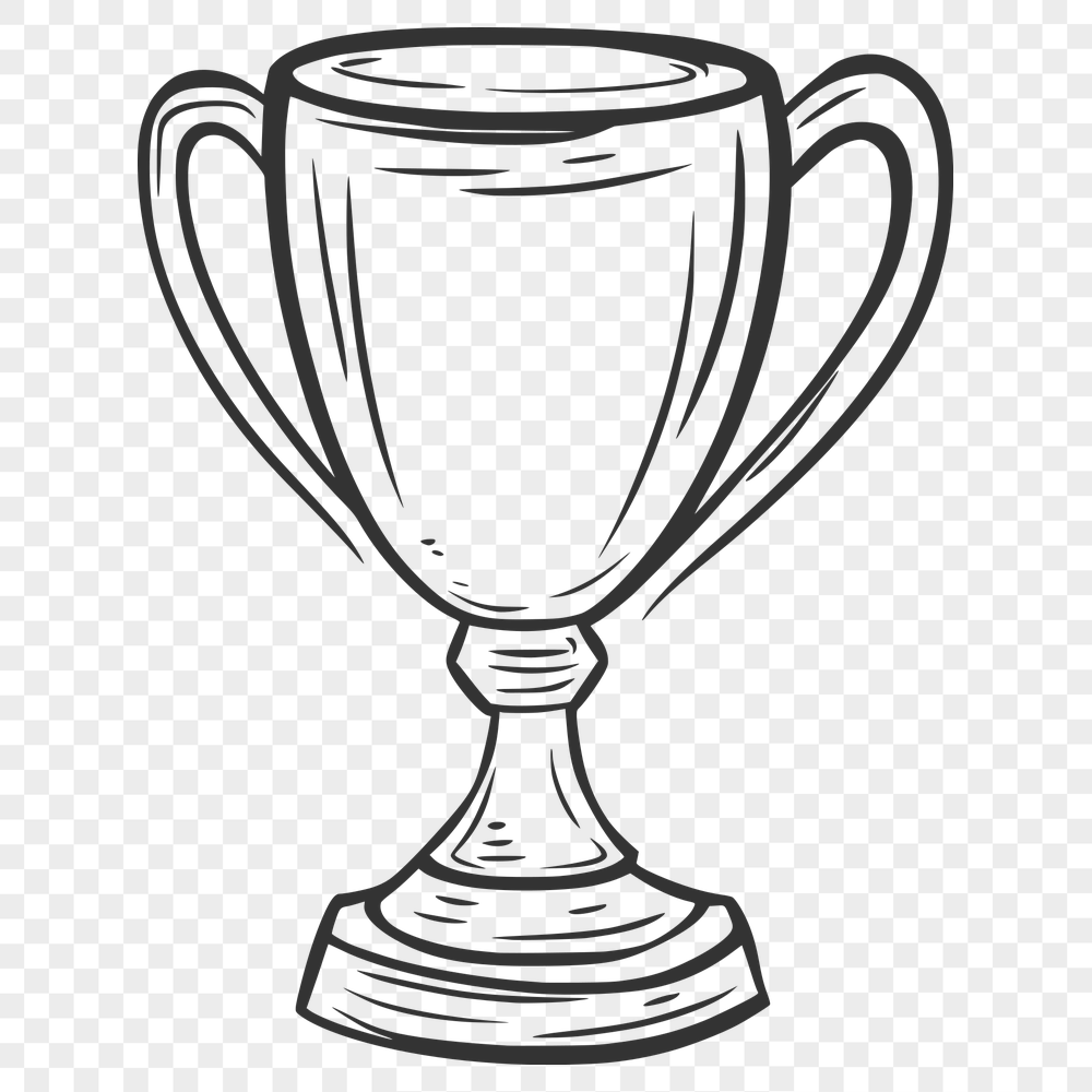 Trophy Vector Drawing In SVG, PNG, PDF And DXF File Formats