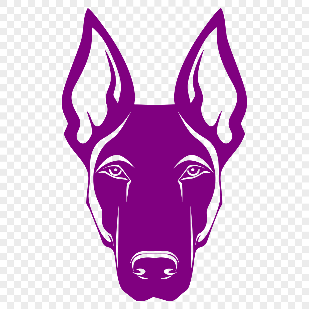 Beautiful Doberman Pinscher Vector Art