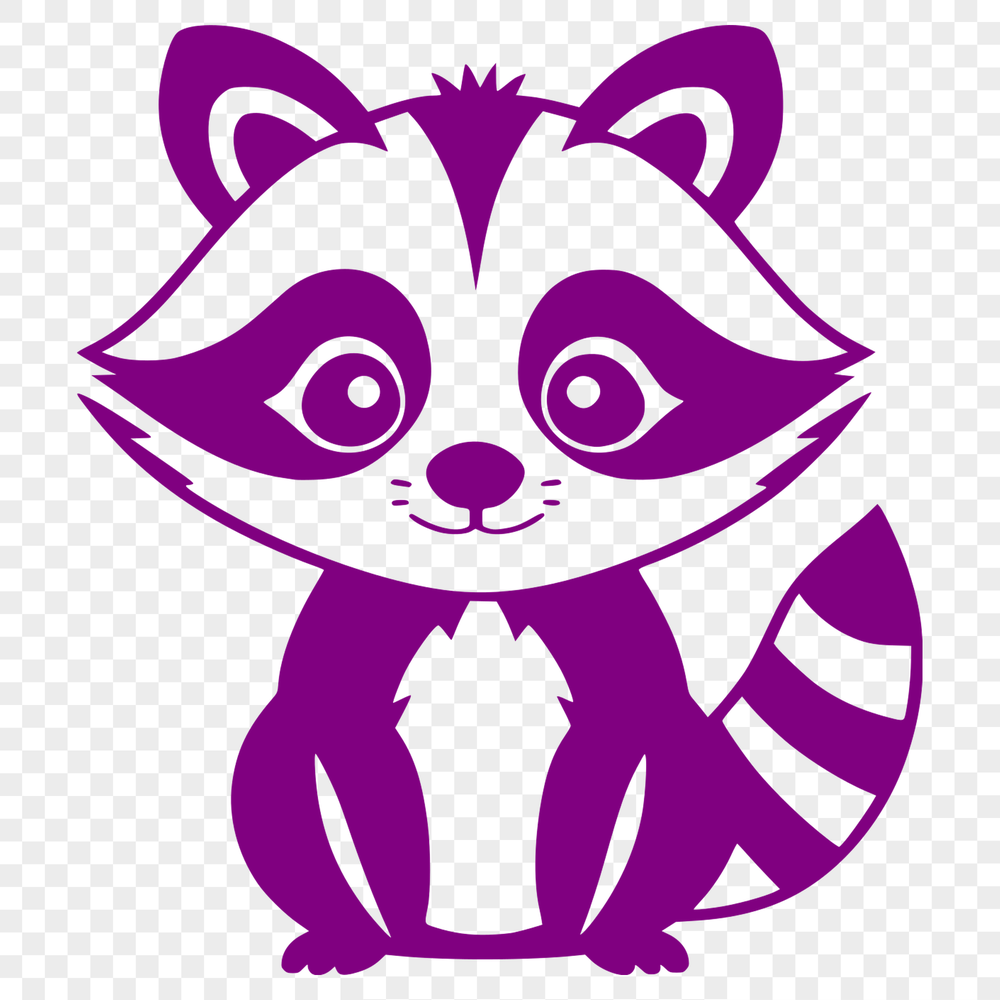 Free Raccoon Graphic Vector Image An SVG graphic representation of a raccoon designed for digital use.