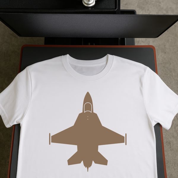 Illustrative svg vector art of a commercial airplane in flight, suitable for cutting machine and laser engraving.