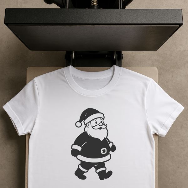 Illustrative vector image of a jovial Christmas figure in traditional attire.