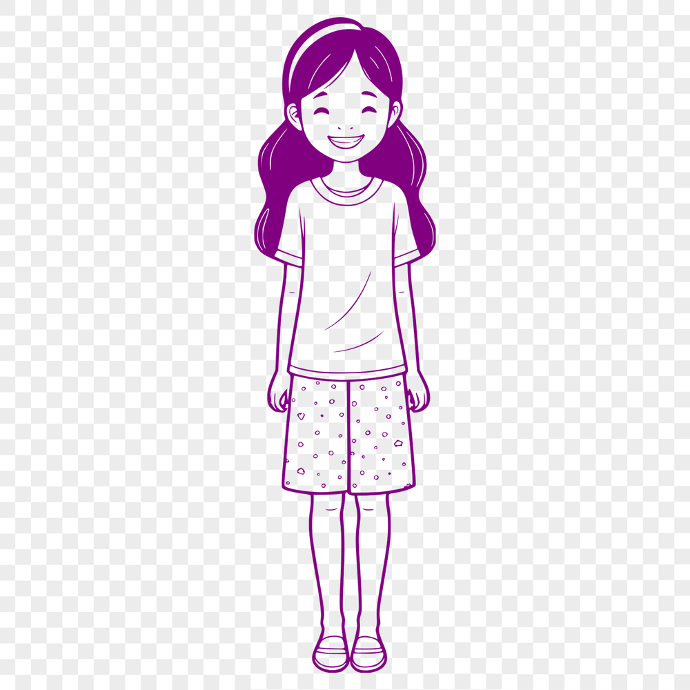 Girl Silhouette Vector Art A simple girl silhouette designed as vector art for commercial or personal use.
