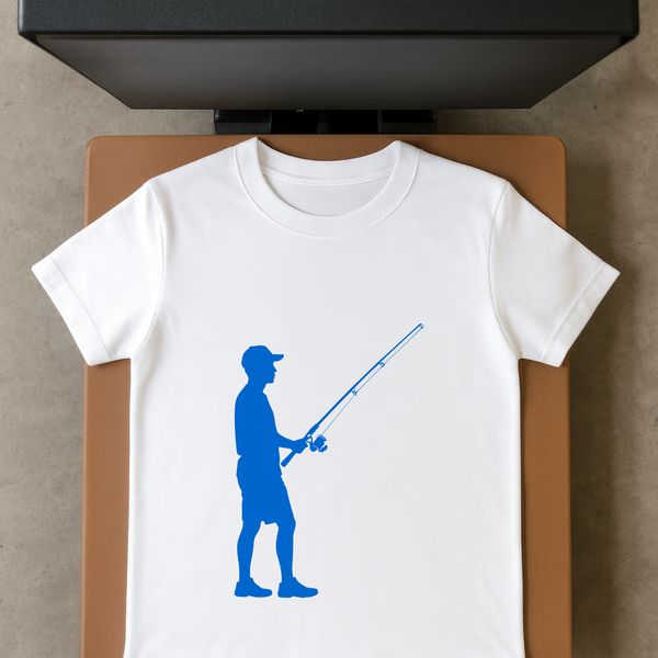 Fisherman silhouette SVG for cutting machine