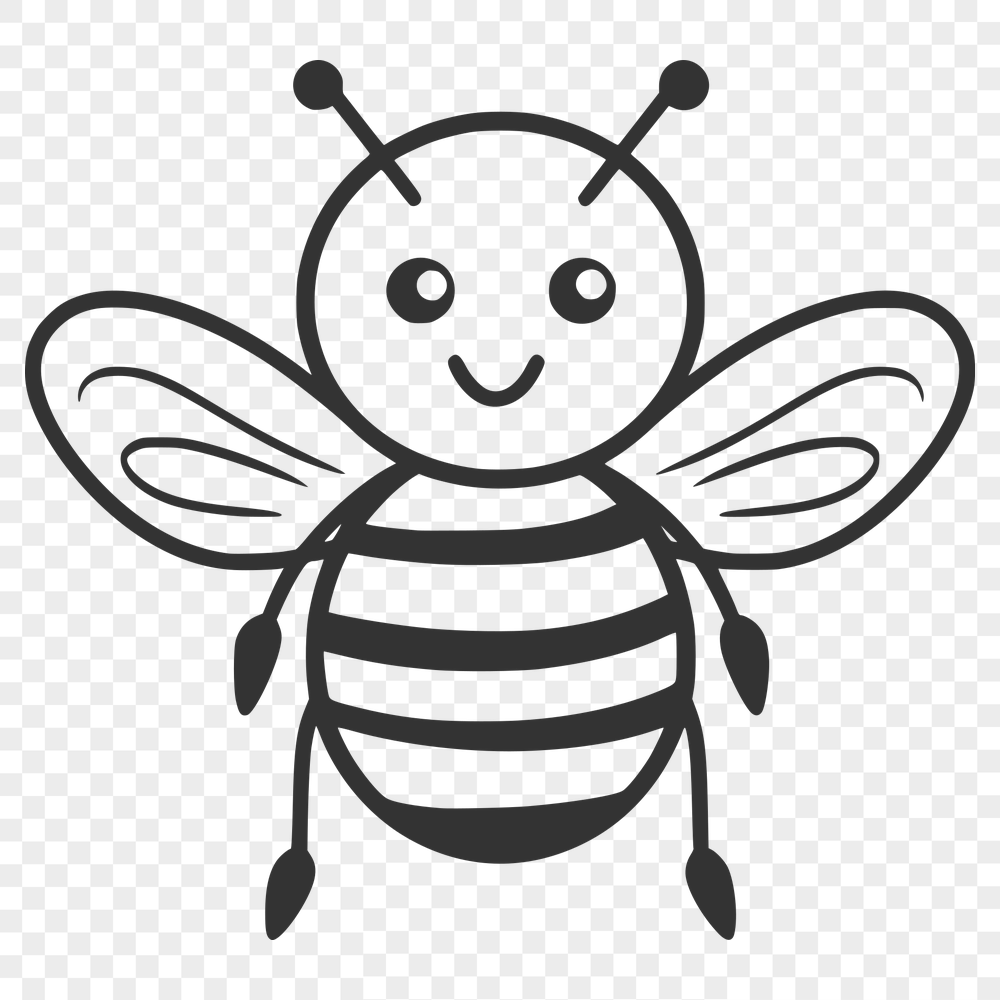 Free Beautiful Bee Vector Art