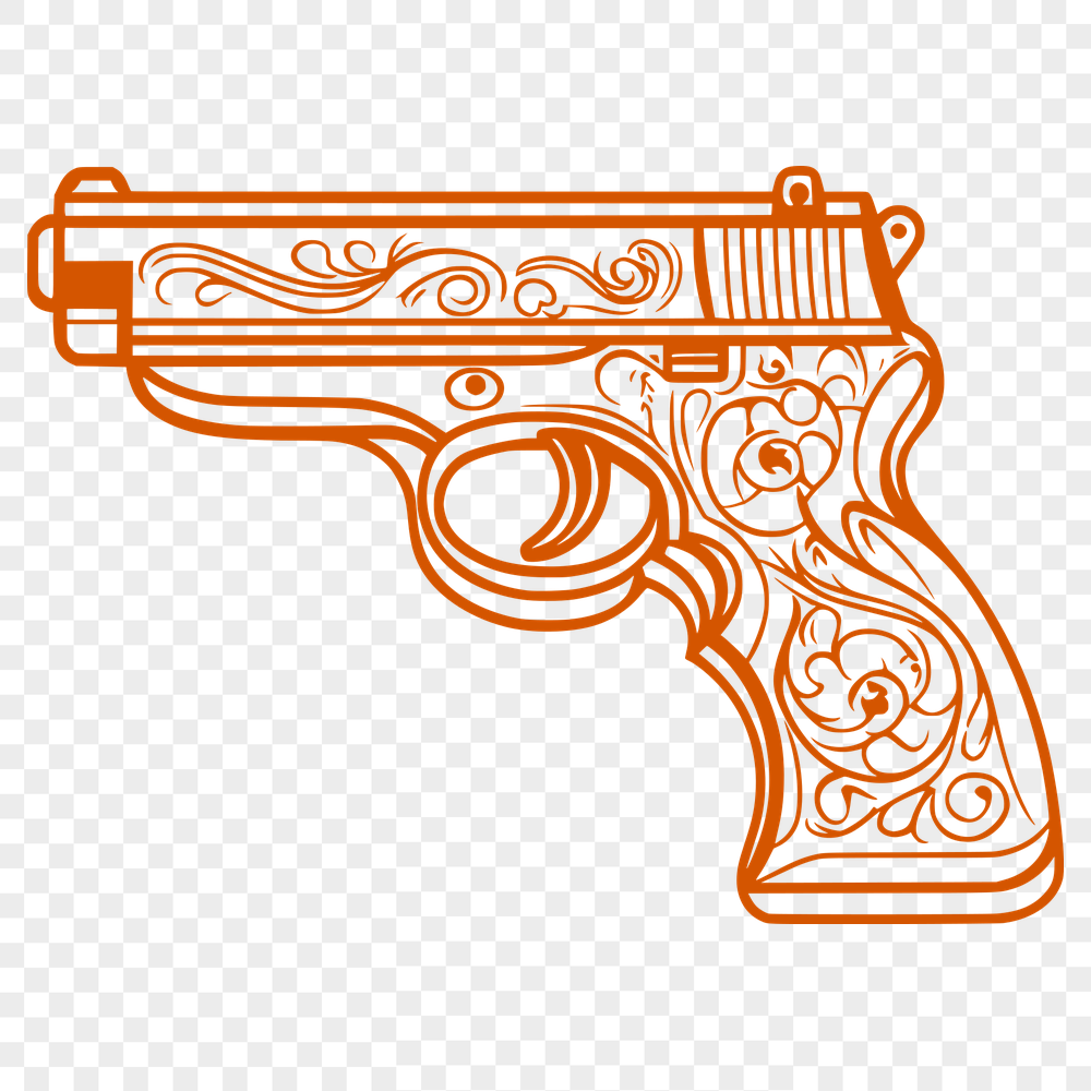 Free Free Pistol - Free DXF Download, Commercial Use