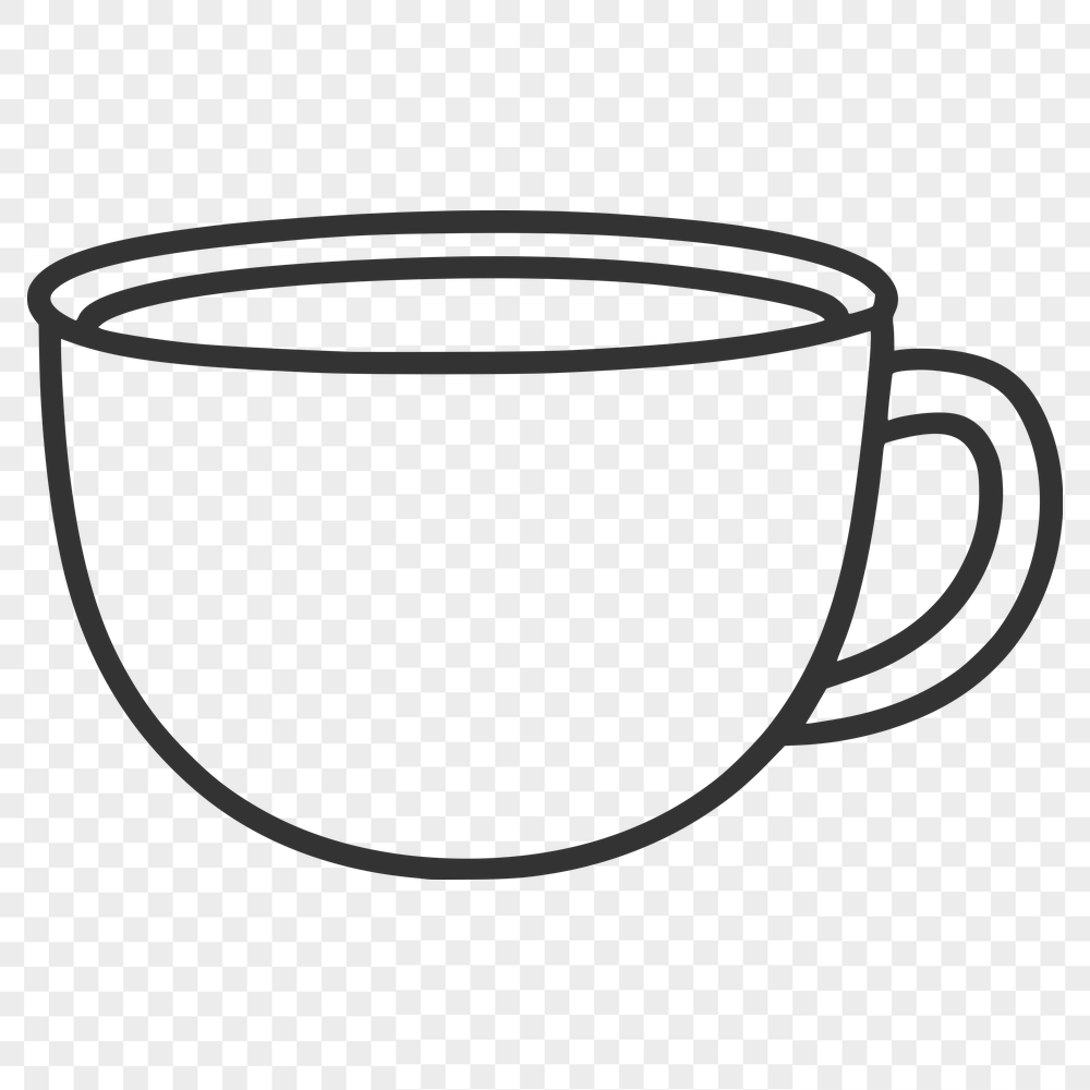 Coffee Cup Printable Artwork In SVG, PNG, PDF And DXF Formats