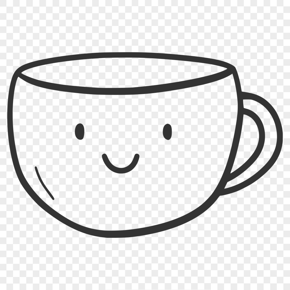 Artistic Coffee Cup - SVG For Commercial Use