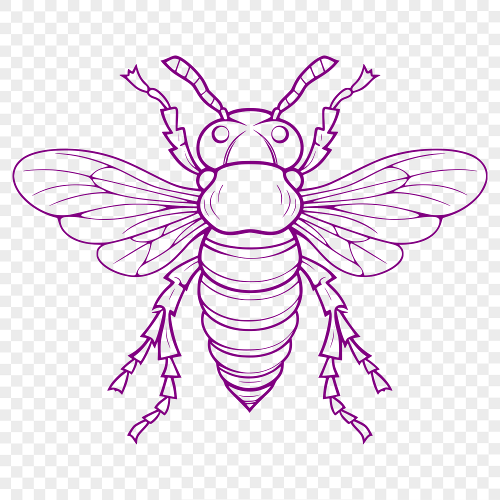 Free Artistic Bee Printable Image