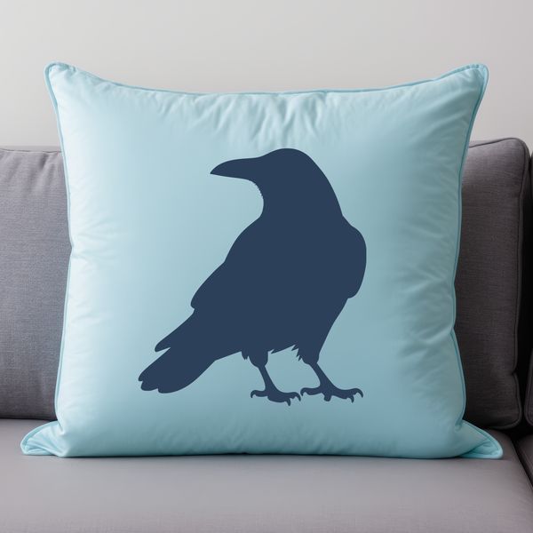 A detailed illustration of a crow perched on a branch, rendered in vector format.