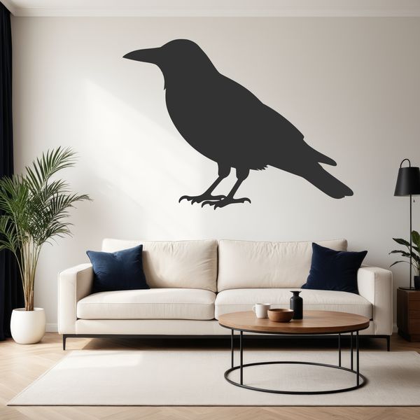 A black bird with a distinctive call and sleek feathers, commonly found in forests and woodlands.