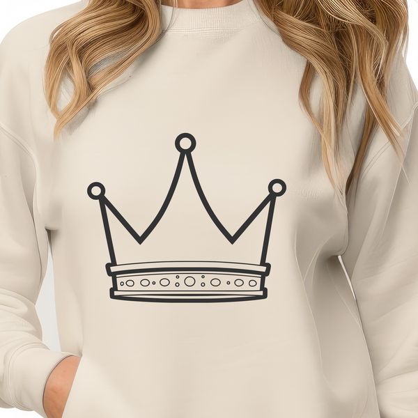 Royal Icon Design A digital crown icon designed as vector art for various applications.