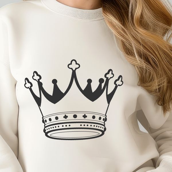 Royal Emblem Illustration A vector illustration of a gold crown with intricate details and ornate designs.