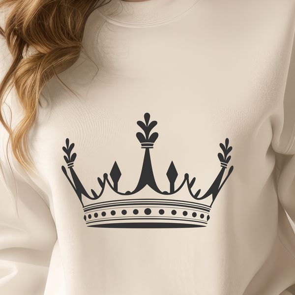 A digital crown design made up of interlocking geometric shapes with detailed lines and curves.