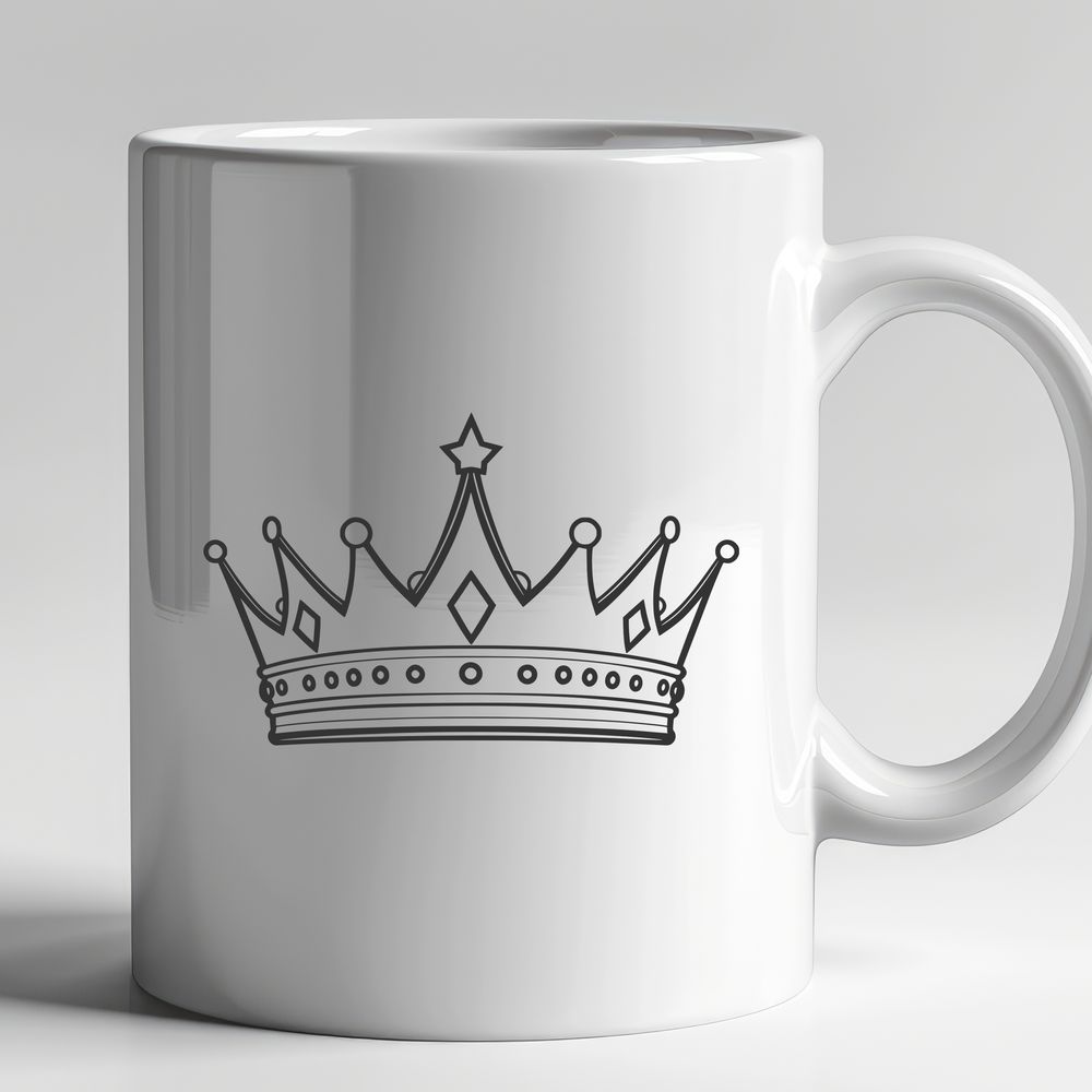 Royal Design Vector A digital vector design of a crown in various styles, ideal for Cricut cutting machines or laser cutters.