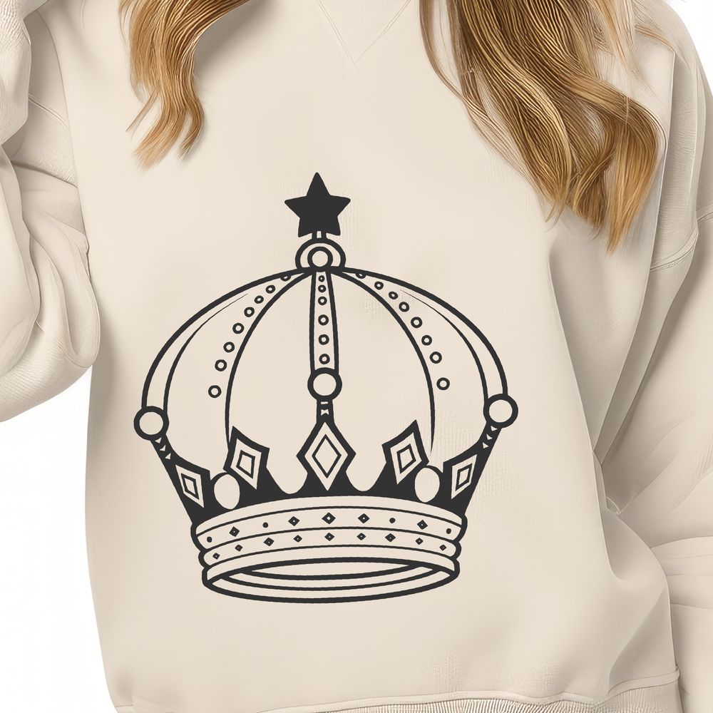 Regal Royal Crown Illustration Vector illustration of a regal crown with intricate design elements.