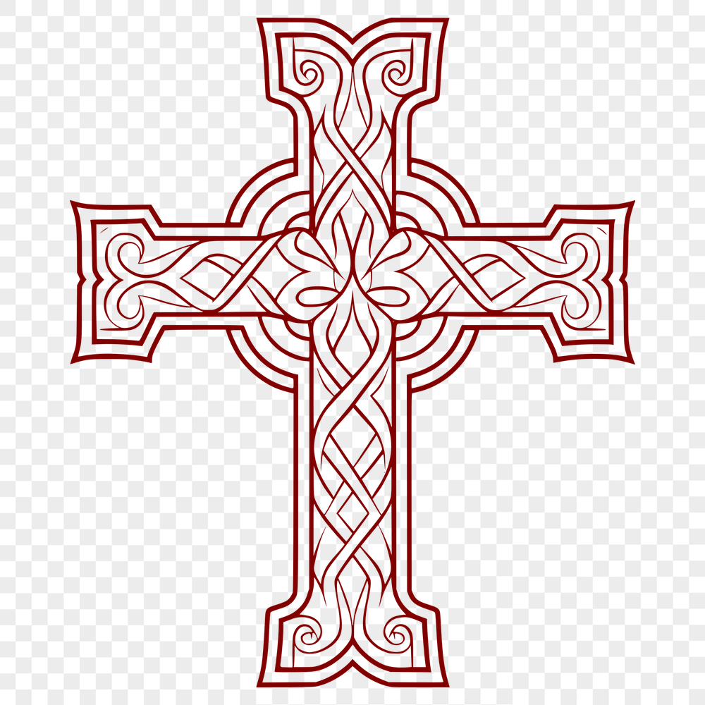 Beautiful Cross DXF