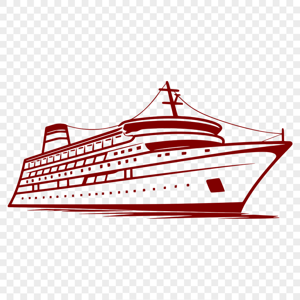 Free Stunning Cruise Ship Vector Drawing