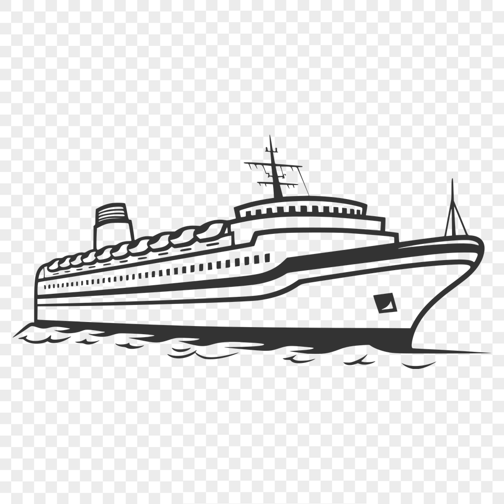 Free Unique Cruise Ship Vector Art