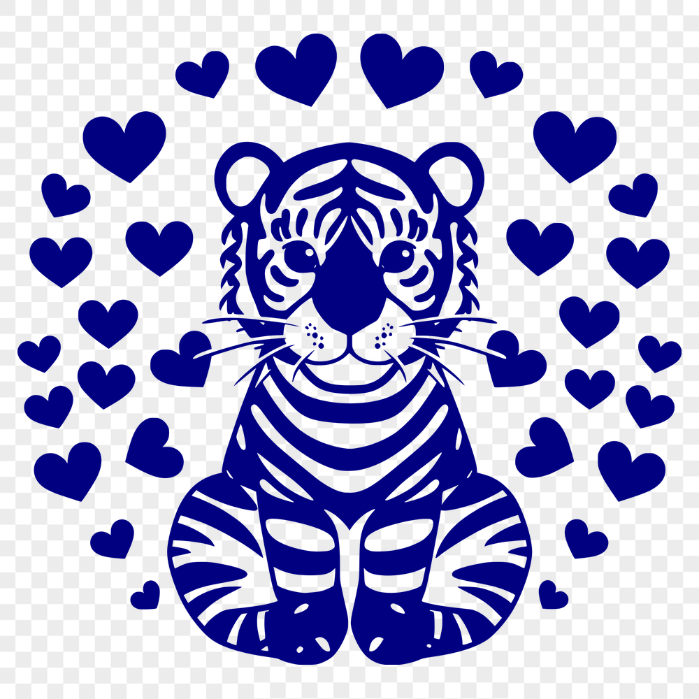 Sitting Tiger PNG