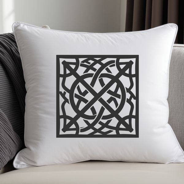 A traditional Celtic-inspired shape with intricate ornamentation and embellishment.