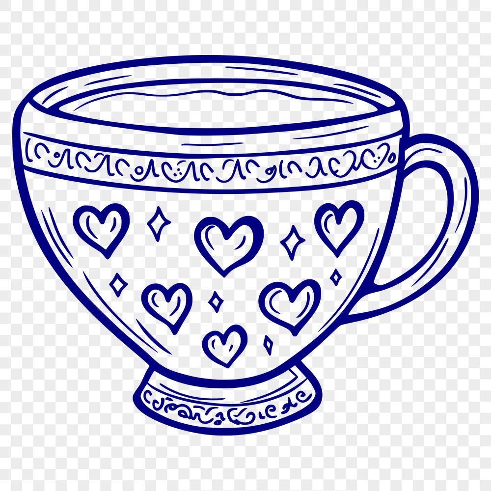 Cup Image In DXF File Format For Free Download