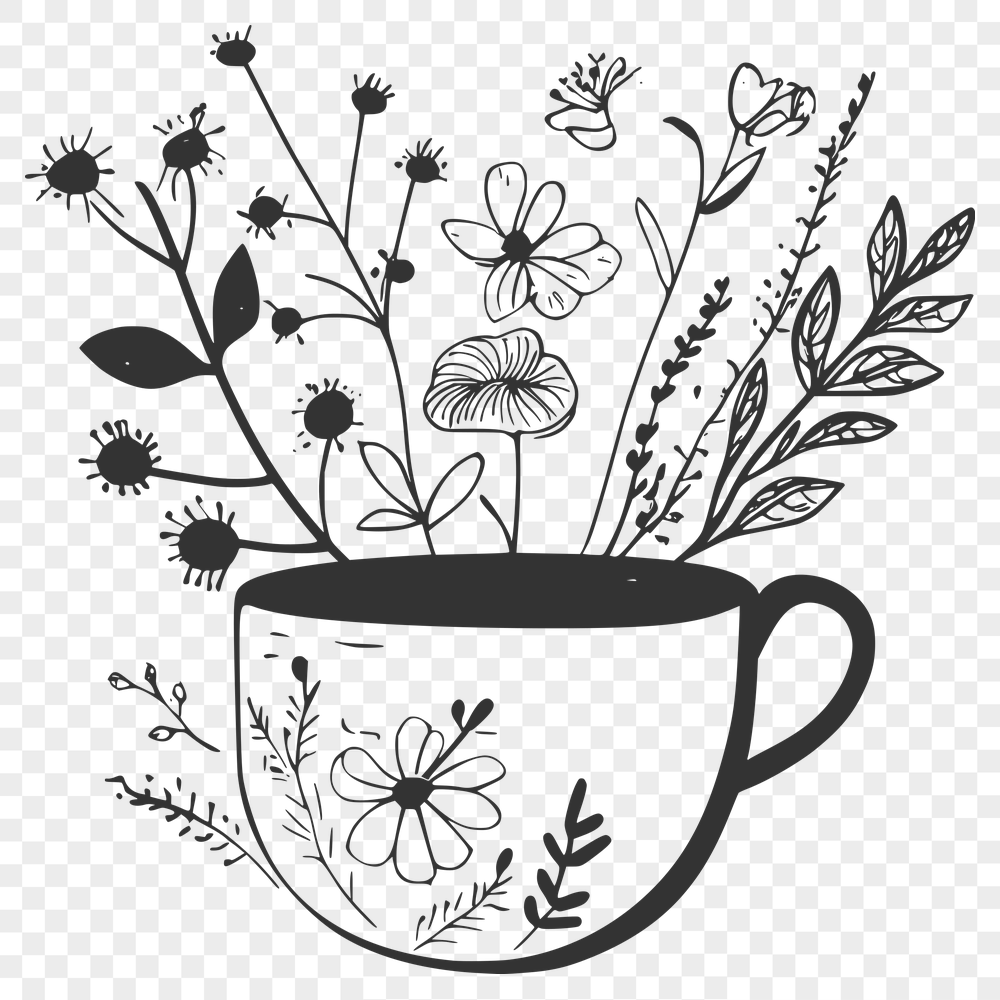 Coffee Image In SVG, PNG, PDF And DXF Formats