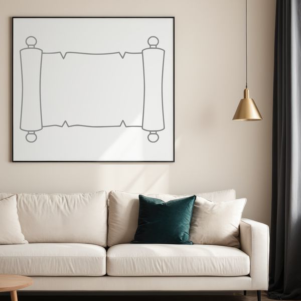 A detailed vector illustration of a graduation scroll with diploma information.