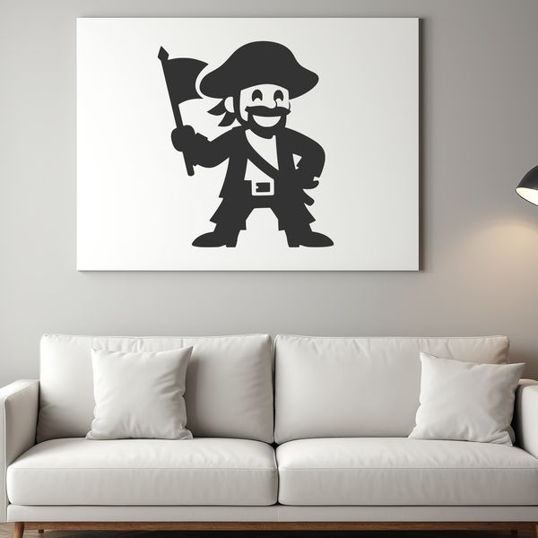 An illustrative SVG vector graphic design of a Pirate character.