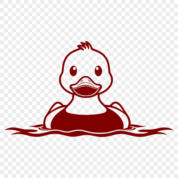 A digital illustration of a waterfowl bird with feathers and beak.