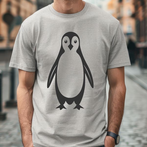 Free Vector Penguin Clip Art Design A stylized outline of a penguin bird designed as a reusable clip art template for digital design projects.