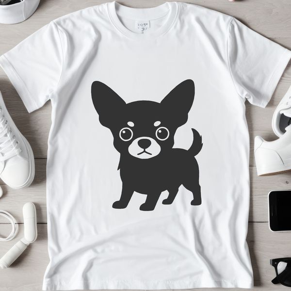 A small breed dog illustration in vector format.