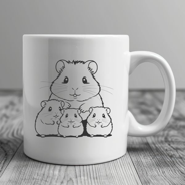 Free Hamster Clipart Download A digital illustration of a cute hamster in a simple design.